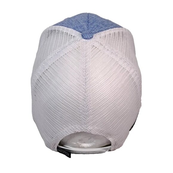 Tahoe Heartbeat Adjustable Snapback Trucker Hat Mesh Back Blue Color Embroidered - Picture 4 of 8